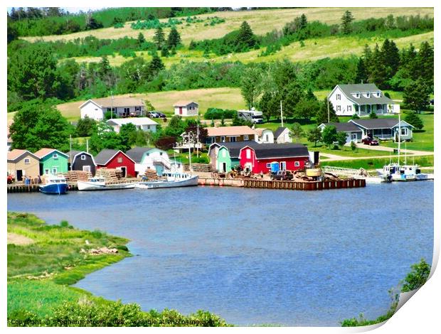 Fishing Village Print by Stephanie Moore