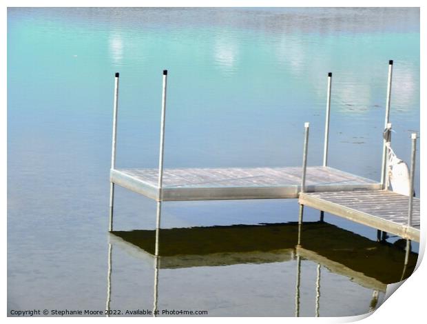 Dock Reflections Print by Stephanie Moore