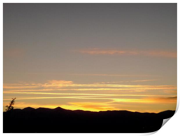 California sunset Print by Stephanie Moore