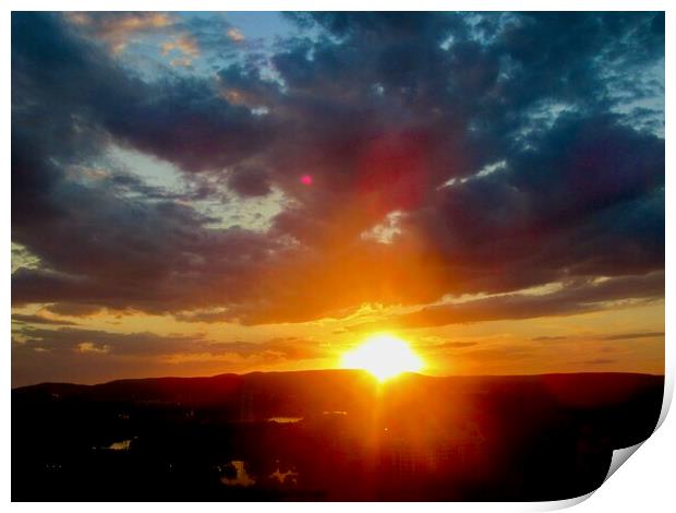 Sunset Print by Stephanie Moore