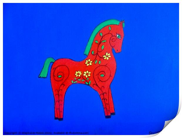 Toy Wooden Horse Print by Stephanie Moore