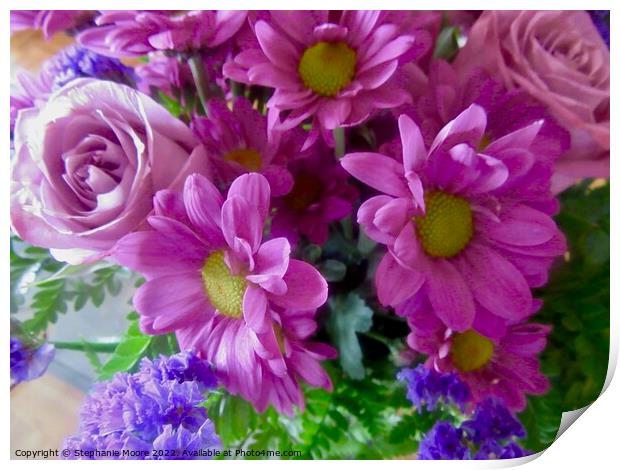 Birthday Bouquet Print by Stephanie Moore