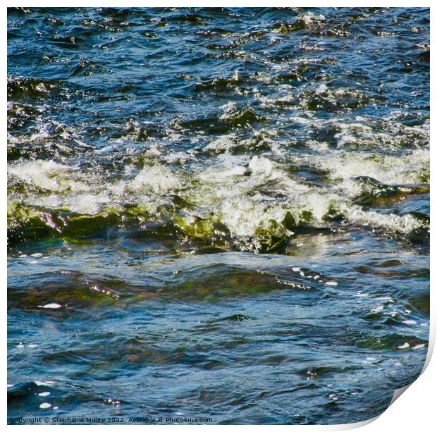 Rapids in the Rideau River Print by Stephanie Moore