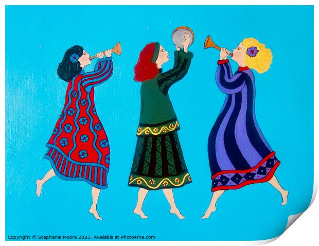 Dancing to the music Print by Stephanie Moore