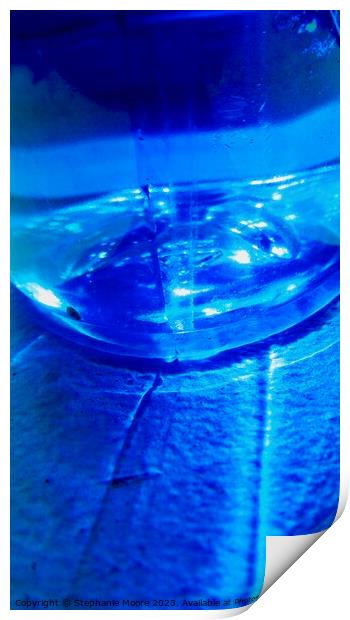 Abstract in blue Print by Stephanie Moore