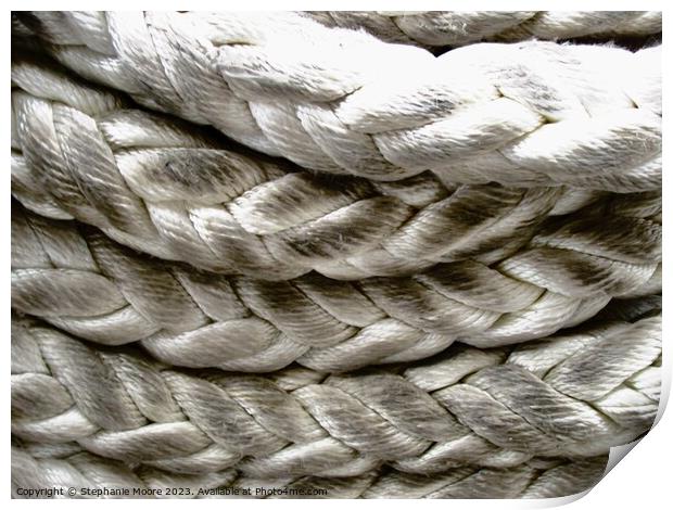 Coiled ropes Print by Stephanie Moore