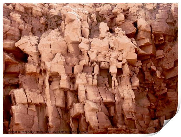 Eroded Rocks Print by Stephanie Moore