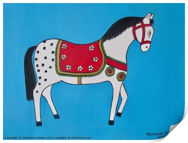Child's toy horse Print by Stephanie Moore