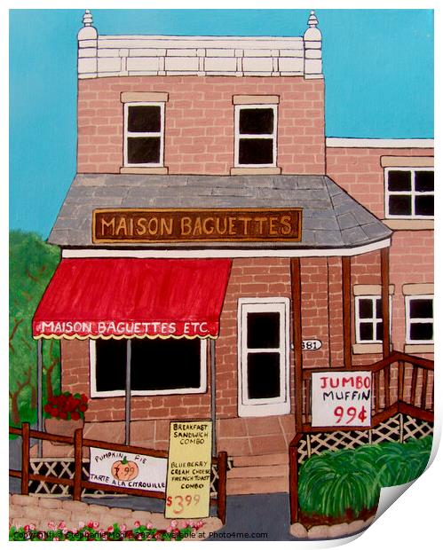 Maison Baguettes Print by Stephanie Moore