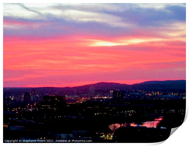 Sunset over Ottawa Print by Stephanie Moore
