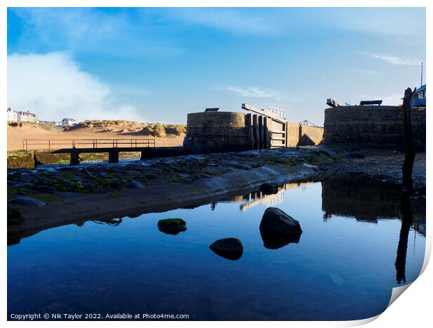 Bude Canal Entrance Print by Nik Taylor