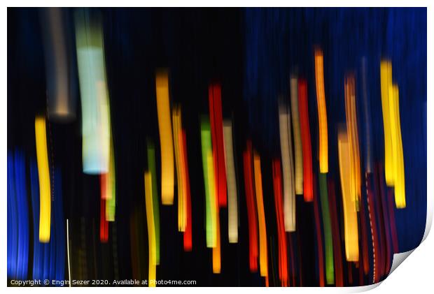 Colorful Abstract Lights as Background Print by Engin Sezer