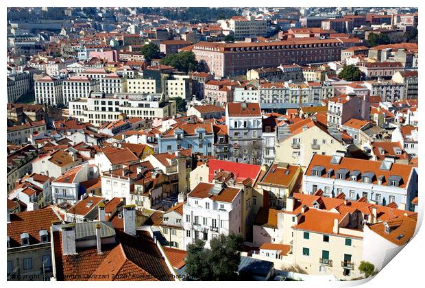 View of Lisbon Print by Alexandra Lavizzari