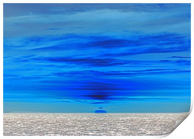 Blue sunset landscape Print by Rory Hailes