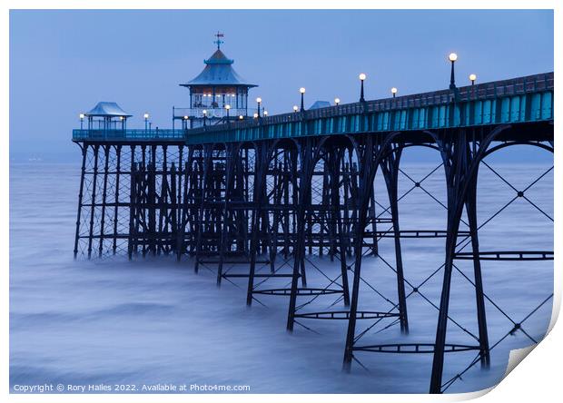 Clevedon Pier with milky sea Print by Rory Hailes