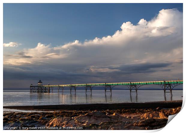 Clevedon Pier with reflection. Print by Rory Hailes