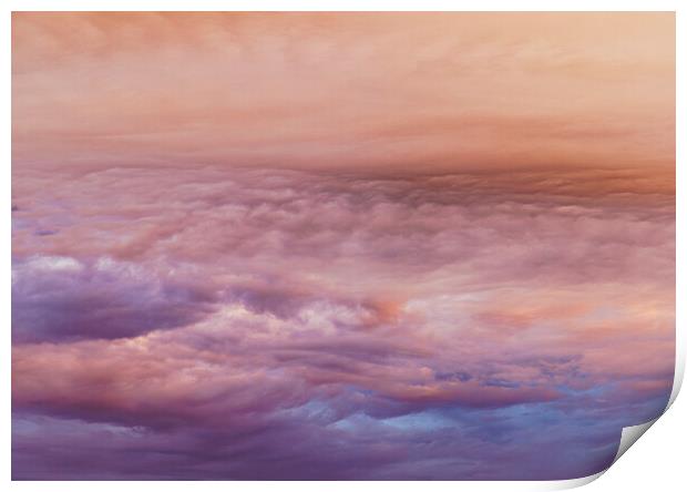 Pinkish clouds Print by Rory Hailes