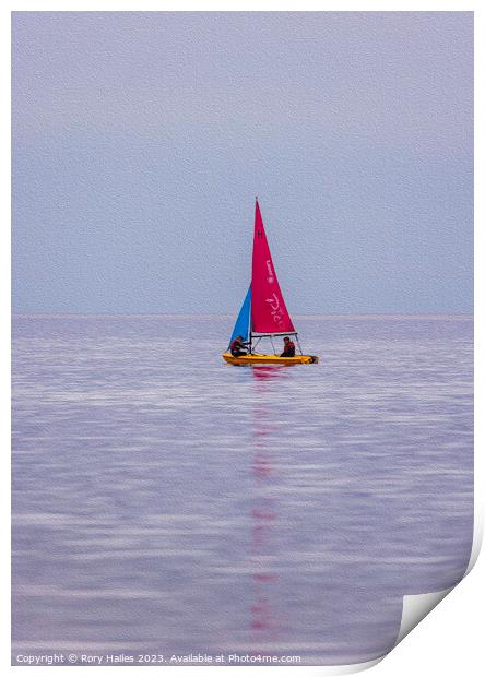 Sailing on a calm afternoon Print by Rory Hailes