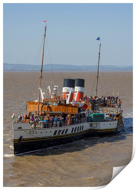 Waverley coming into Clevedon Pier Print by Rory Hailes
