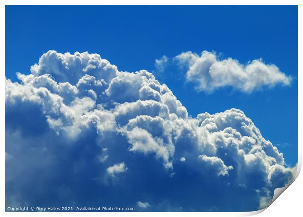 Fluffy cumulus cloud Print by Rory Hailes
