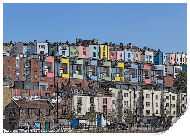 Coloured Buildings Print by Rory Hailes