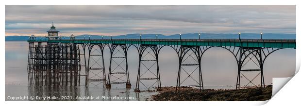 Clevedon Pier at Low tide Print by Rory Hailes
