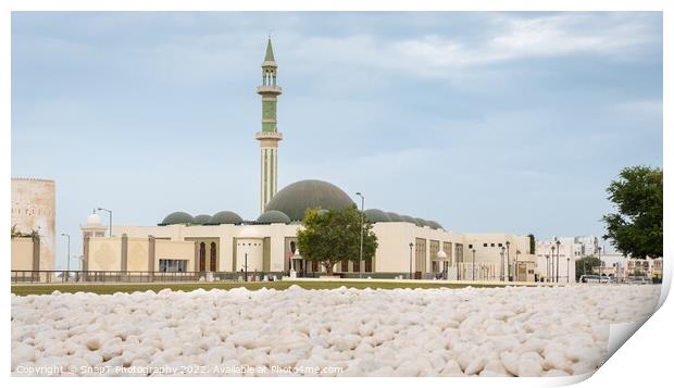 Al Shouyoukh Mosque in central Doha, Qatar Print by SnapT Photography