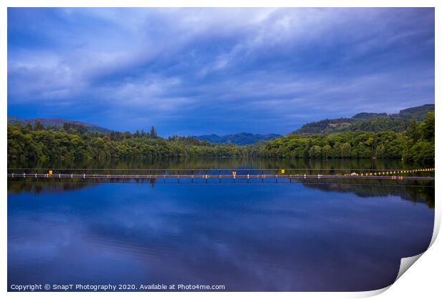 A view of Loch Faskally from the Pitlochry Dam wal Print by SnapT Photography