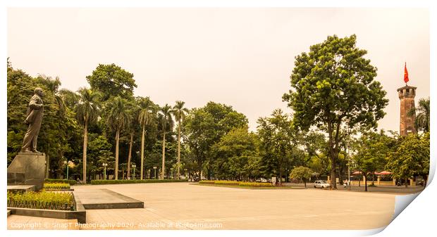 Statue of Lenin in a square in Hanoi, Vietnam Print by SnapT Photography