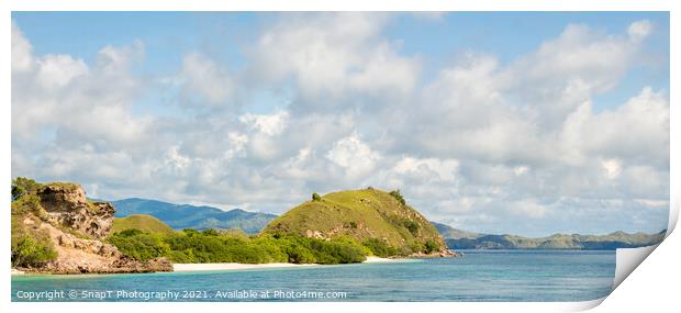A tropical island in Komodo National Park near Rinca Island, Flores Print by SnapT Photography