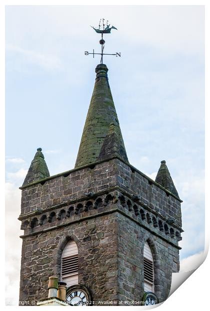 The steeple of the Tolbooth at Kirkcudbright, Dumfries and Galloway, Scotland Print by SnapT Photography