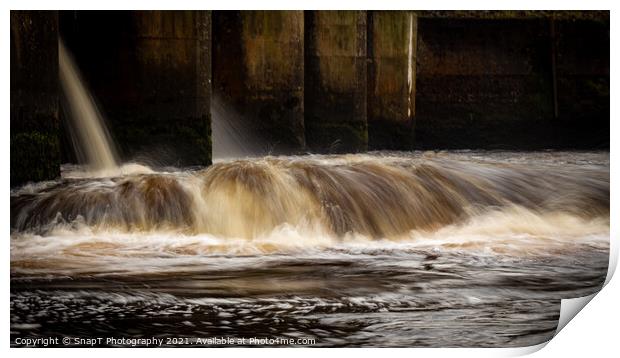Water released from the turbines at Kendoon Power Station on the Water of Ken Print by SnapT Photography
