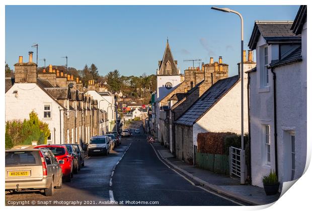 Ken bridge road in New Galloway on a winter day, Dumfries and Galloway, Scotland Print by SnapT Photography