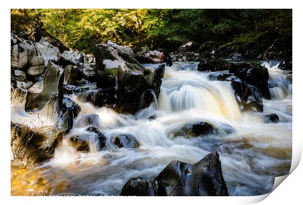 River through the Fairy Glen Print by Peter Taylor