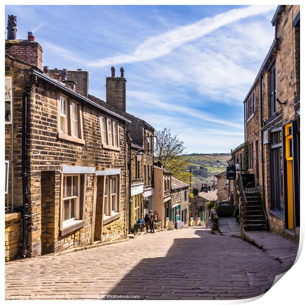 Haworth Main Street Yorkshire Print by Phil Longfoot