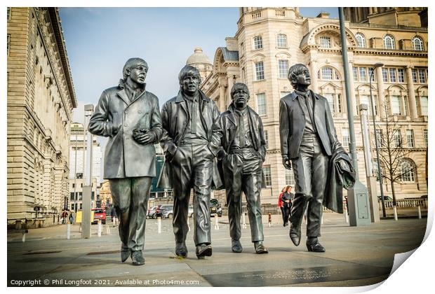 Beatles of Liverpool  Print by Phil Longfoot