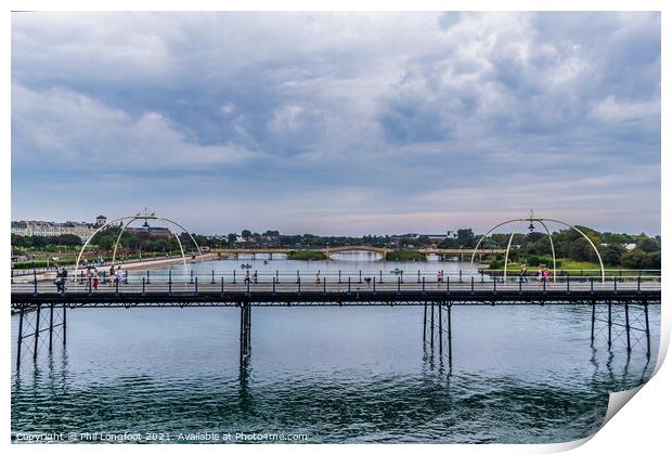 Southport Pier and Marina  Print by Phil Longfoot
