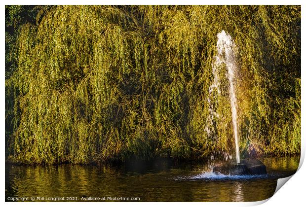 Beautiful fountain in a Liverpool park Print by Phil Longfoot