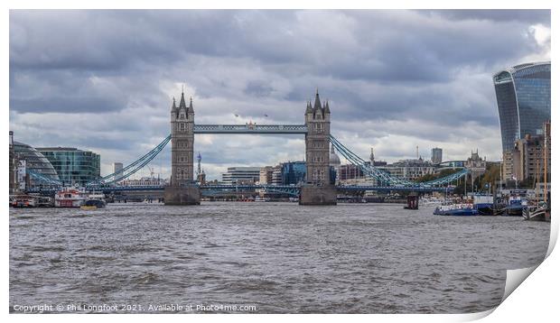 River Thames London views Print by Phil Longfoot