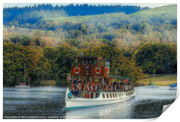 Lake Windermere Cumbria  Print by Phil Longfoot