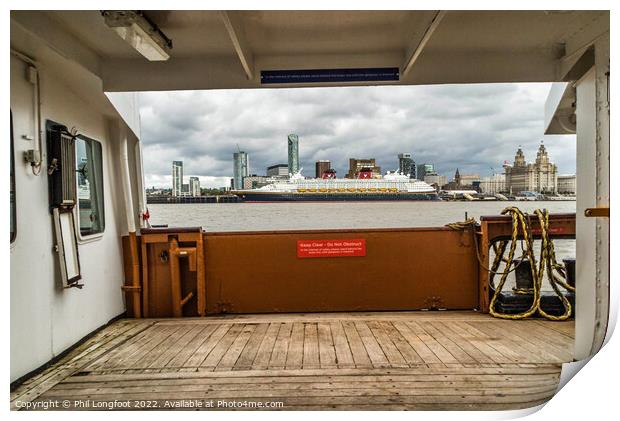 View of Liverpool from the Mersey Ferry  Print by Phil Longfoot