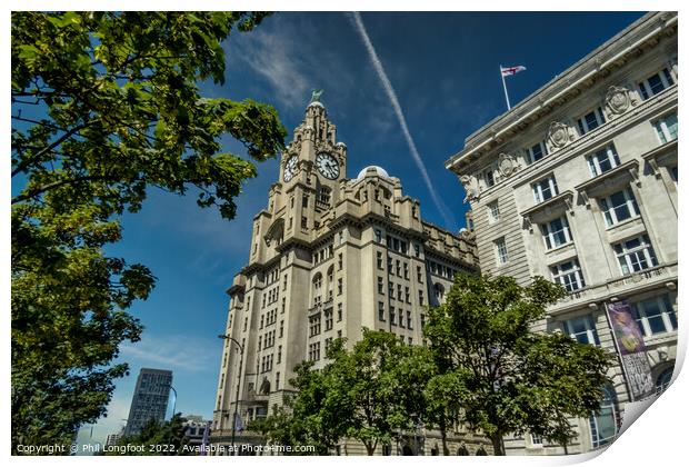Royal Liver and Cunard Building Liverpool Print by Phil Longfoot