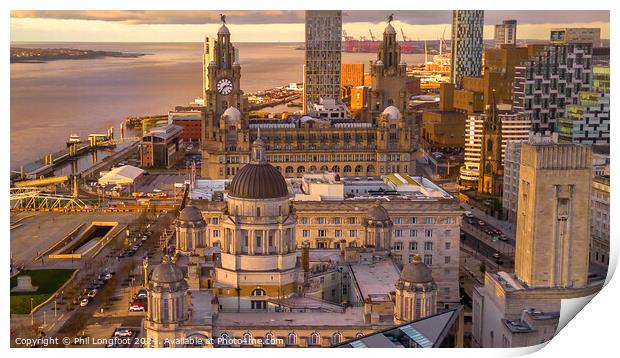 The beautiful historic architecture of Liverpool Waterfront. Print by Phil Longfoot