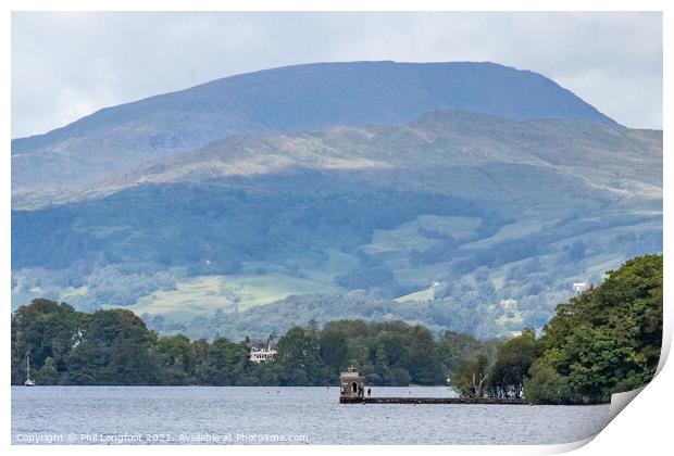 Cruising on Windermere Print by Phil Longfoot