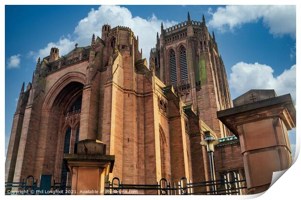 Liverpool Cathedral Print by Phil Longfoot