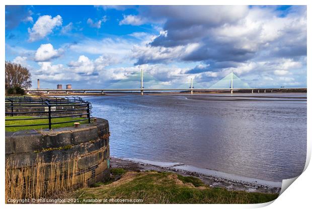 River Mersey by Spike Island Widnes  Print by Phil Longfoot