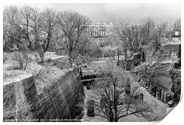 St James Gardens Liverpool Print by Phil Longfoot