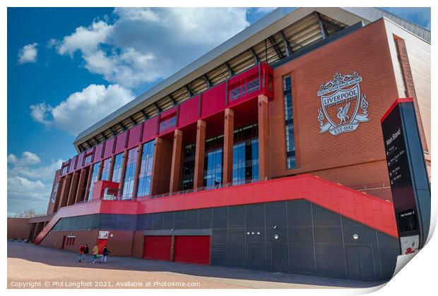 Liverpool FC Main Stand  Print by Phil Longfoot
