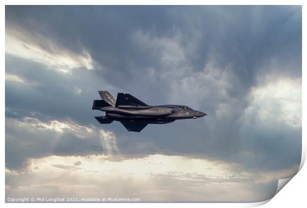F35 fighter  Print by Phil Longfoot