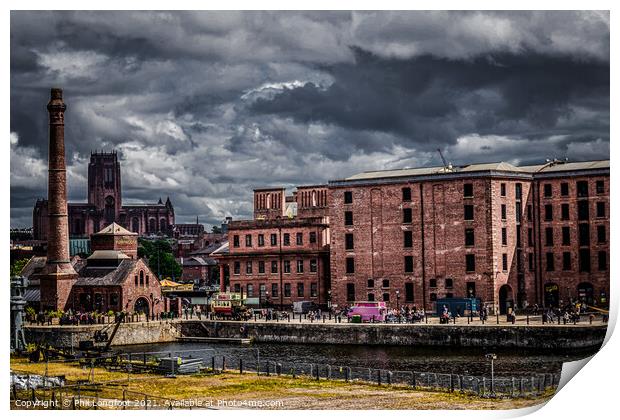 Royal Albert Dock and Canning Half Tide Dock Liverpool Print by Phil Longfoot